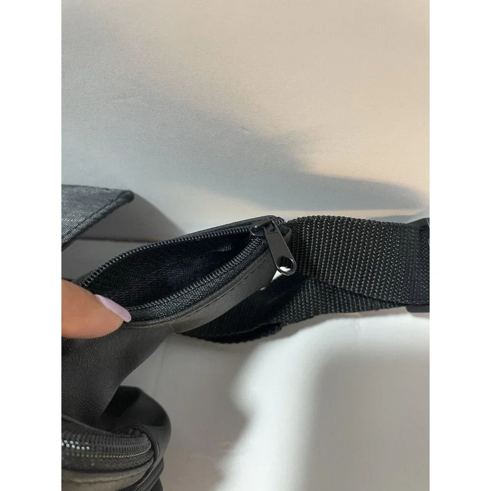 Nikon Camera Fanny Waist Pack Bag Black Nylon Vintage Crossbody Bag Leather NEW